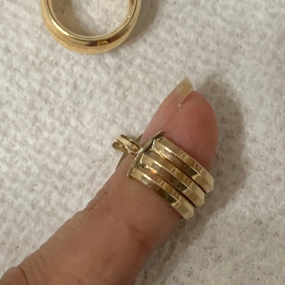 10kt Gold Small Hoops/Huggies - Picture 8 of 9